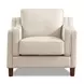 Isla Vanilla Leather Upholstered Accent Chair