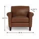 Lachlan Pecan Leather Upholstered Accent Chair