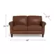 Lachlan Pecan Leather 60" Loveseat