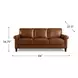 Lachlan Pecan Leather 84" Sofa
