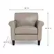 Lachlan Stone Leather Upholstered Accent Chair