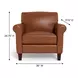 Lachlan Nutmeg Leather Upholstered Accent Chair
