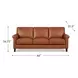 Lachlan Nutmeg Leather 84" Sofa
