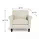 Lachlan Vanilla Leather Upholstered Accent Chair