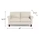 Lachlan Vanilla Leather 60" Loveseat