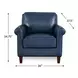 Lachlan Navy Leather Upholstered Accent Chair