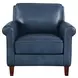 Lachlan Navy Leather Living Room Set