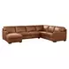 Langston Nutmeg Leather Modular Sectional