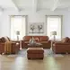 Ironvale Nutmeg Leather Living Room Set
