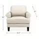 Soleil Vanilla Leather Upholstered Lounge Chair