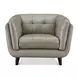 Sorella Slate Leather Upholstered Accent Chair