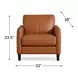 Yorwick Cognac Leather Upholstered Accent Chair