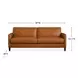 Yorwick Cognac Leather 78" Sofa