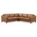 Isla Cognac Top Grain Leather 3 Piece Sectional
