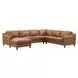 Isla Cognac Top Grain Leather LAF Chaise Sectional