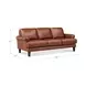 Soleil Brandy Leather 80" Sofa
