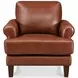 Soleil Brandy Leather Upholstered Lounge Chair