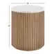Colvin White and Toffee Round Marble Top End Table