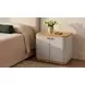Simone Cream and Brown 2 Door Nightstand