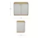 Simone Cream and Brown 2 Door Nightstand