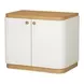 Simone Cream and Brown 2 Door Nightstand