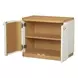Simone Cream and Brown 2 Door Nightstand
