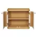 Simone Cream and Brown 2 Door Nightstand