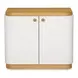 Simone Cream and Brown 2 Door Nightstand