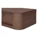 Round Off Walnut Rectangular Floating Console Table