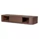 Round Off Walnut Rectangular Floating Console Table