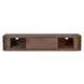 Round Off Walnut Rectangular Floating Console Table