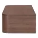 Round Off Walnut Rectangular Floating Console Table