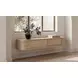 Round Off Natural Rectangular Floating Console Table