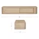 Round Off Natural Rectangular Floating Console Table