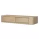 Round Off Natural Rectangular Floating Console Table