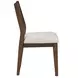 Canton Brown and Beige Cushioned Seat Side Chair Set of 2