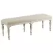 Homestead Pine Cornsilk Upholstered Belmont Dining Bench