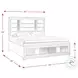 Charlotte White King Upholstered Platform Bed With Storage Footboard