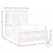 Charlotte White Upholstered Platform Bedroom Set With Storage Footboard