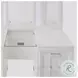 Charlotte White And Silver Vanity Set With LED Light