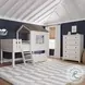 Lodge Cookies and Cream Complete Storage Ladder Bed with Fencing