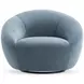 Rizz Blue Upholstered Swivel Accent Chair