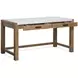 Foxrun Hollow Sierra Brown and White 60" Marble Top Writing Desk