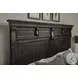 Hickory Creek Brown Velvet King Panel Bed