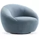 Rizz Blue Upholstered Swivel Accent Chair