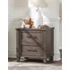 XXXs and OOOs Cocoa 2 Drawer Nightstand with USB Charging