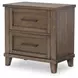 XXXs and OOOs Cocoa 2 Drawer Nightstand with USB Charging