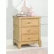 Todays Traditions Natural Hickory 3 Drawer Nightstand with USB Charging