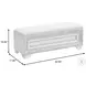Camila Semi Transparent Creamy White Bed Bench 