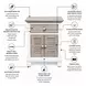 Island Haven Dapple Grey and Blanc 1 Drawer and 2 Door Nightstand with USB Charging